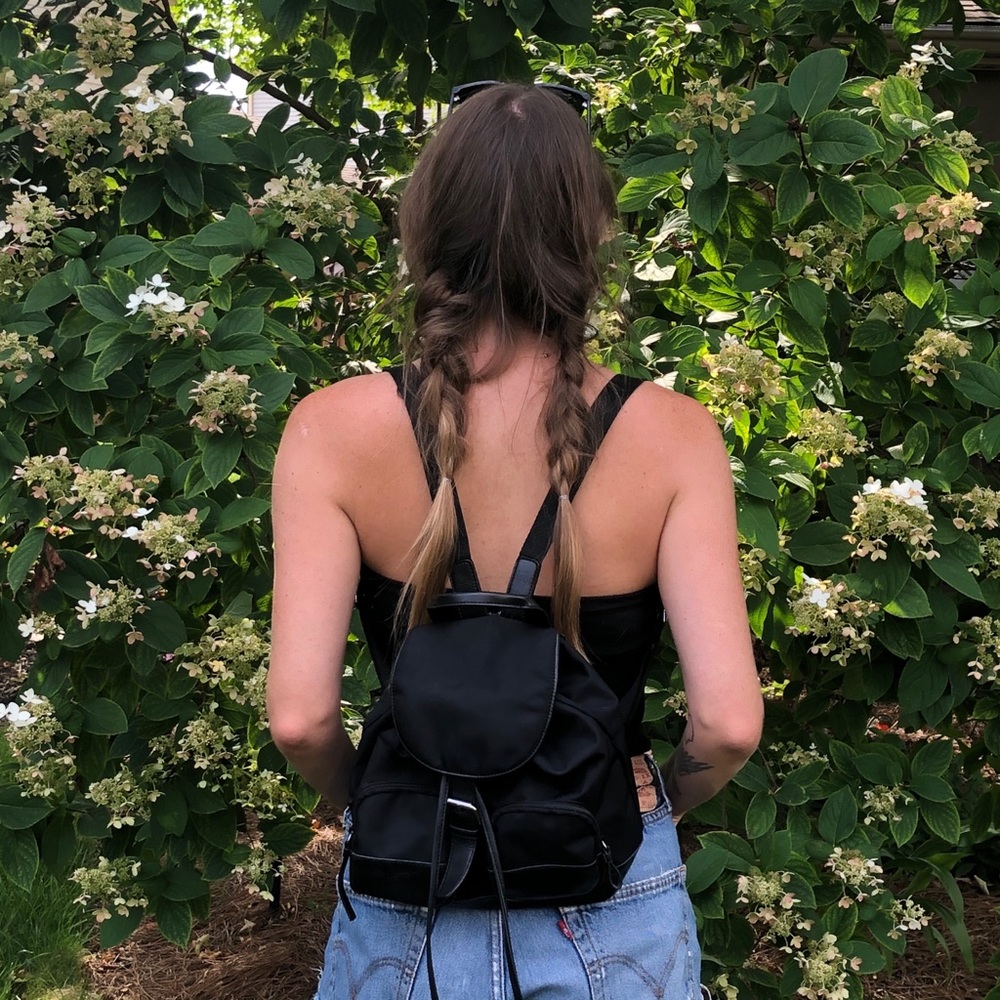 Black Nylon Backpack Mini bag